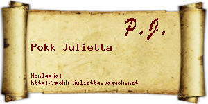 Pokk Julietta névjegykártya